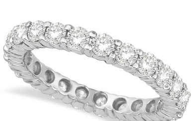 Diamond Eternity Ring Wedding Band 18k White Gold 2.50c