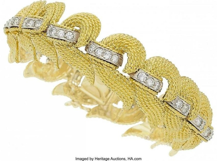 Diamond, Gold Bracelet Stones Full-cut diamond