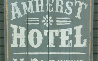 Double-sided Amherst Hotel Sign