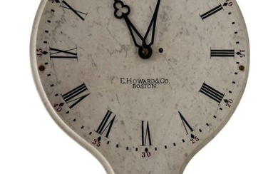 E. Howard Marble Face Wall Clock, C. Late 19th Century - E. Howard Marble Dial Wall Clock. Clock