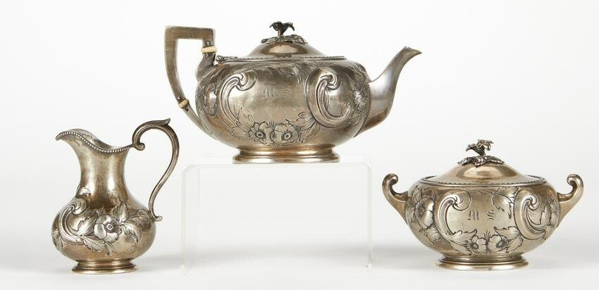 Early Tiffany Sterling Tea Set ca. 1853