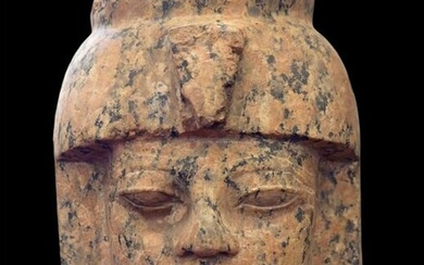 Egyptian Aswan granite head of Queen Tiye