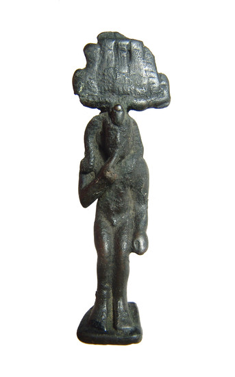 Egyptian bronze figure of Harpokrates, Late Period