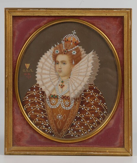 Elisabeth I, Reine d'Angleterre Gouache... - Lot 38 - Paris Enchères - Collin du Bocage