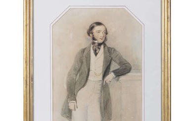 F. WAINWRIGHT Portrait of a Young Gentleman and...