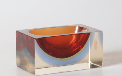 FLAVIO POLI. bowl, glass, Sommerso, Murano, 1960s/70s.