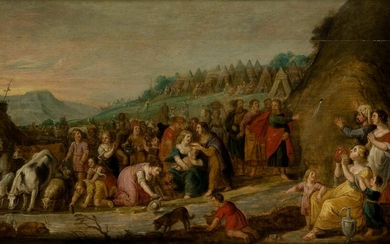 FLEMISH SCHOOL "Moses making the water come out of the