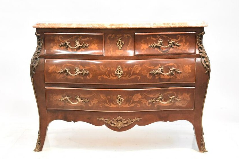FRENCH LXV STYLE BOMBAY COMMODE WITH