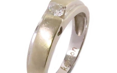 Fine Jewelry 0.09ct Diamond Ring US#4.25 18K White Gold