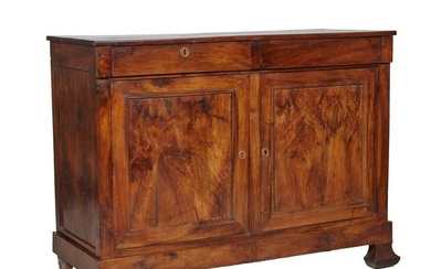 French Provincial Empire Walnut Sideboard, 19th c., H.- 45 1/2 in., W.- 60 in., D.- 24 1/2 in.