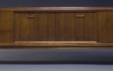 G-plan, a teak sideboard, c.1950s, with three drawers, four sliding...