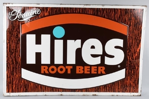 GENUINE HIRES ROOT BEER SEMBOSSED TIN SIGN