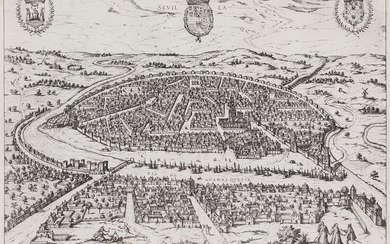 GEORGE BRAUN Y FRANS HOGENBERG (16th century / ?) "Map of Seville"