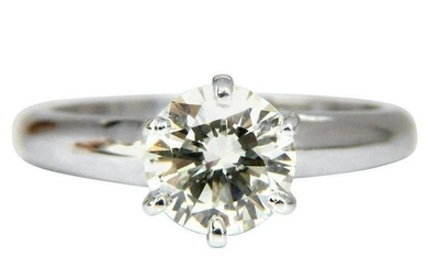 GIA Certified 1.01 Carat Round Cut Diamond Solitaire