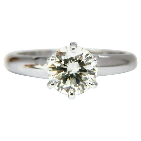 GIA Certified 1.01 Carat Round Cut Diamond Solitaire