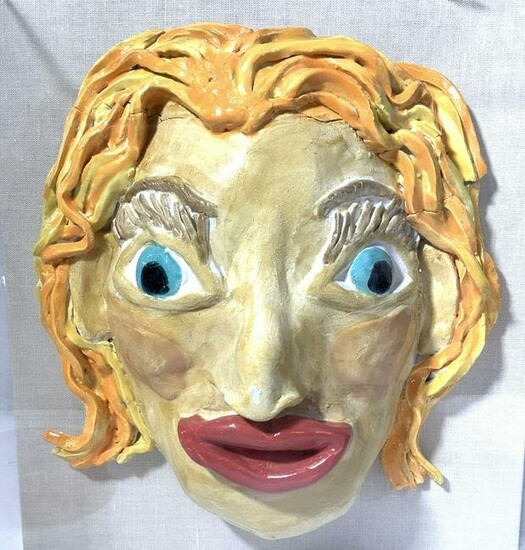 Girl w Auburn Hair Ceramic in Acrylic Shadowbox