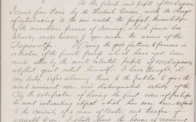 Gouraud, Francois Fauvel (1808-1847) Letter Signed, 29 November 1839.