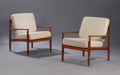 Grete Jalk. A pair of armchairs, model 118, teak. (2)