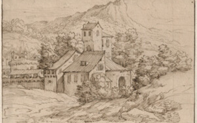 Grimaldi, Giovanni Francesco - zugeschrieben – Landschaft mit einem Gehöft