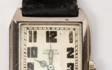 Gruen 14k white gold wristwatch