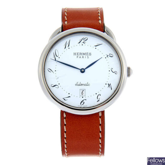 HERMÈS - a stainless steel Arceau wrist watch, 41mm.