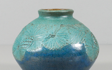 HILMA PERSSON-HJELM. A vase, “Tall”, glazed earthenware, Arvika, signed and dated 1921.