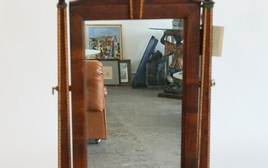 Handsome Federal Inlaid Mahogany Dressing Mirror