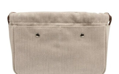 Hermes Fourbi 20 Handbag Pouch Canvas Barenia Leather