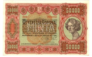 Hungary 50000 Korona 1923 Specimen