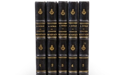 Impressions de voyage. Paris [1834]-1837. Édition originale (5 vol., reliure uniforme de l'époque), Dumas, Alexandre