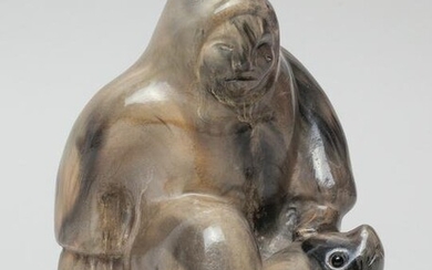 Inuit Man w/ Seal Sculpture