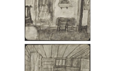 JAMES CASTLE | UNTITLED (DOUBLE-SIDED INTERIOR VIEWS WITH CUPBOARD AND BEDROOM)