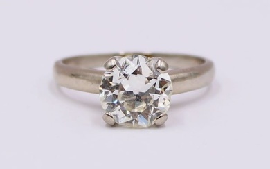 JEWELRY. 1.8+ Ct Old European Cut Diamond Ring.