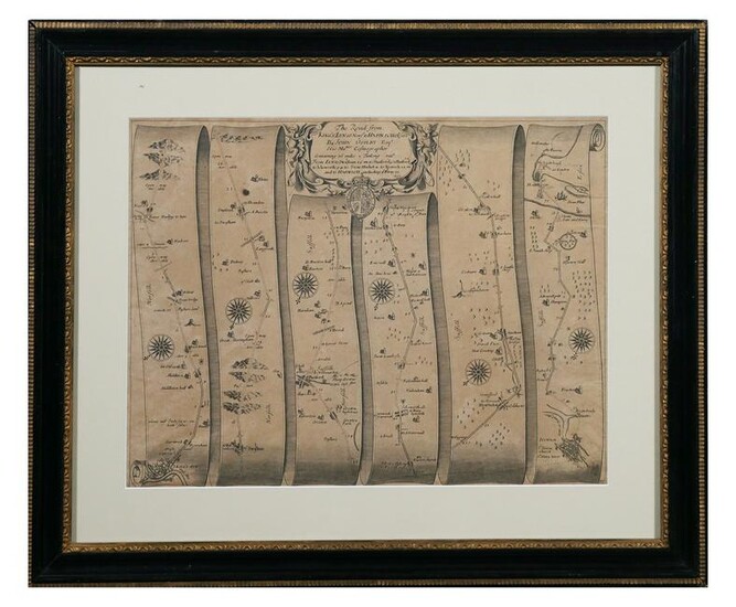 JOHN OGILBY, Essex Road Map, 1697