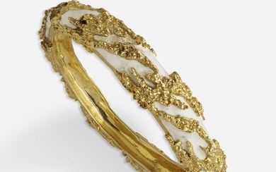 Jack Gutschneider, White enamel and gold bracelet