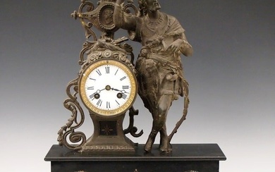 Japy Freres French Figural Mantel Clock