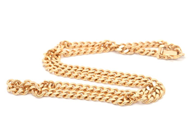 Jewellery Chain Chain "curb" 18K 57,0g length: 54cm width: 6m...