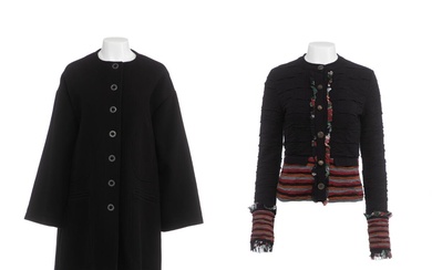 Kenzo A set comprising a black jacket of wool with a round...