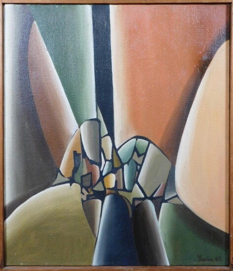 LURIA: 1962 MID CENTURY ABSTRACT COMPOSITION