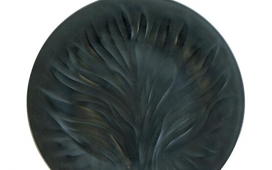 Lalique Crystal Algues Noir Plate
