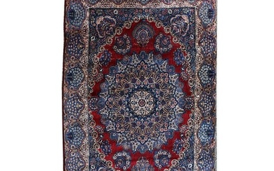 Large Wool Floral Motif Carpet.
