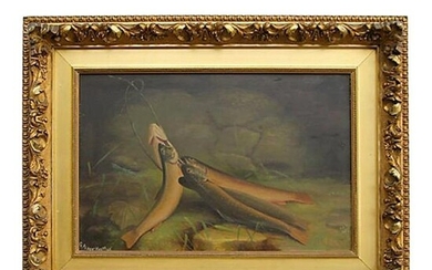Late 19th Century G. Albert Knapp Trout Painting