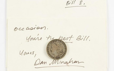 Letter & Coin from Dan Minahan to William Sanderson
