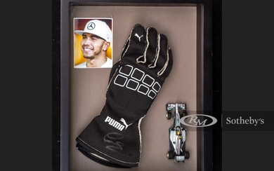 Lewis Hamilton Race Worn and Signed Gloves