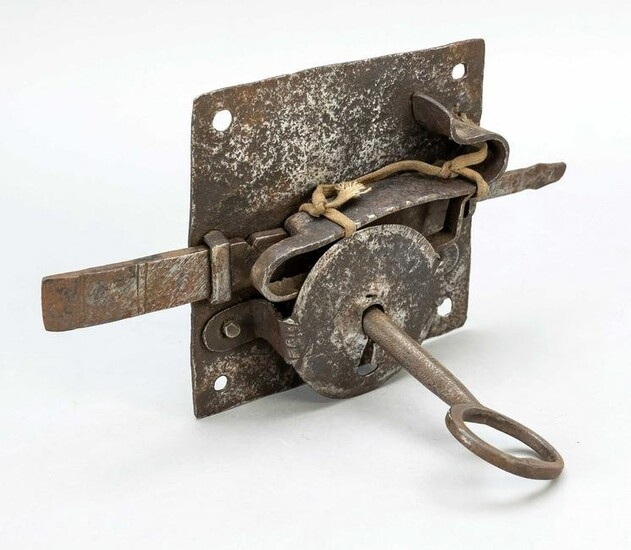 Lock with key, 18th/19th centu