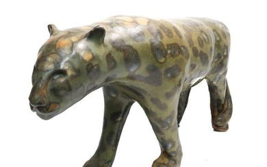 Loet Vanderveen Cougar or Jaguar Sculpture, Signed