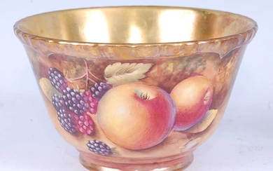 A Royal Worcester porcelain sugar bowl