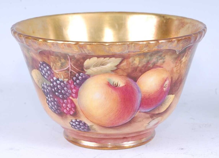 A Royal Worcester porcelain sugar bowl