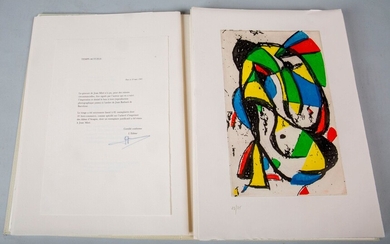 Louis Aragon, Miro, Matta, Masson, les adieux, poèmes, P., Temps Actuels, 1981, in-folio, en feuilles...