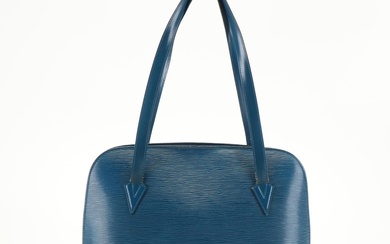 Louis Vuitton Lussac Toledo Blue Epi Leather Shoulder Bag